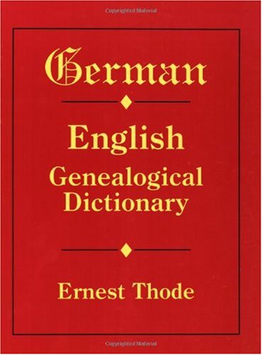 German-English genealogical dictionary